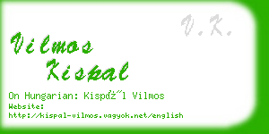 vilmos kispal business card